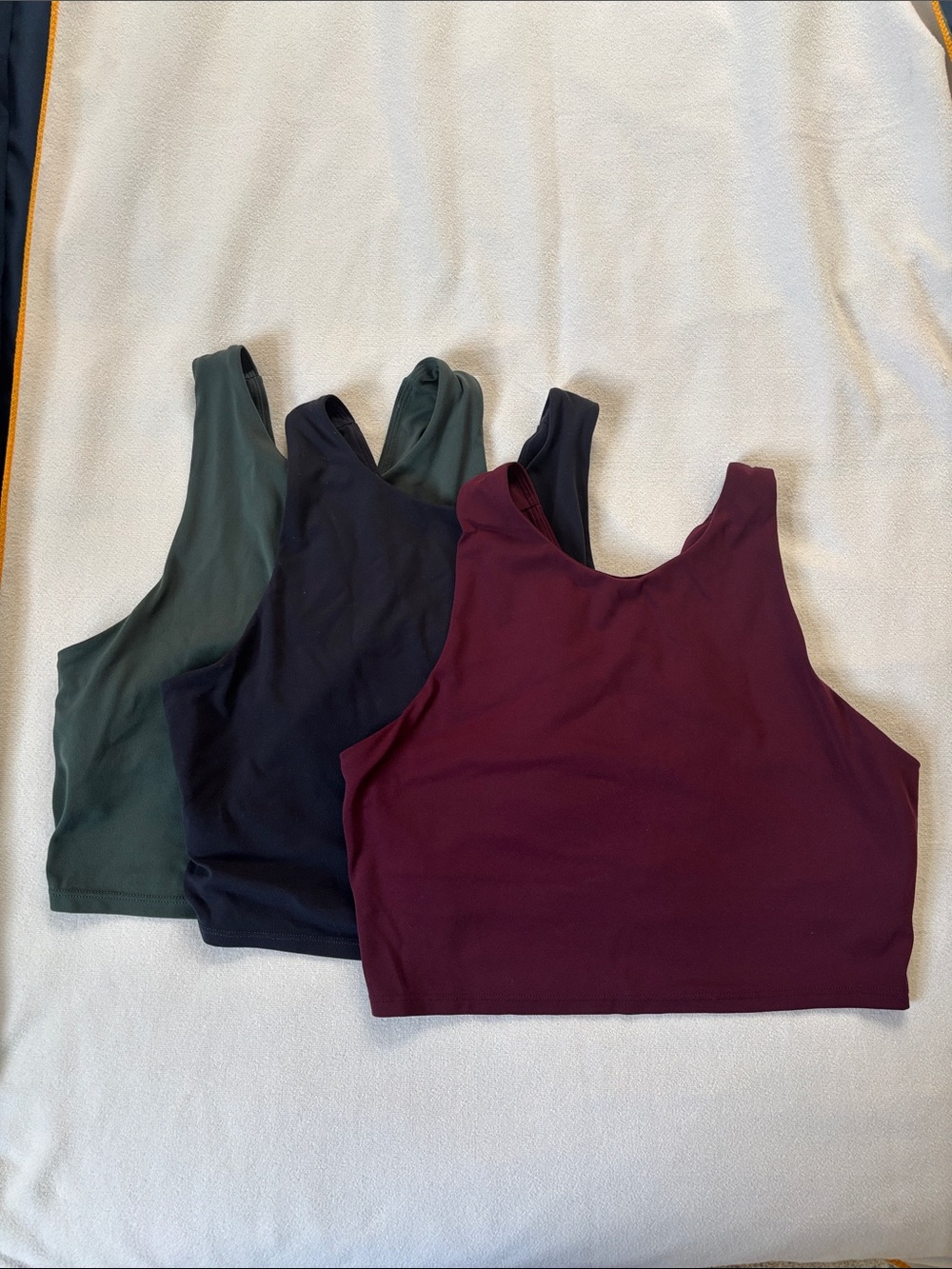 Bundle of 3 Quince Ultra-Form High-Neck Cropped Tank